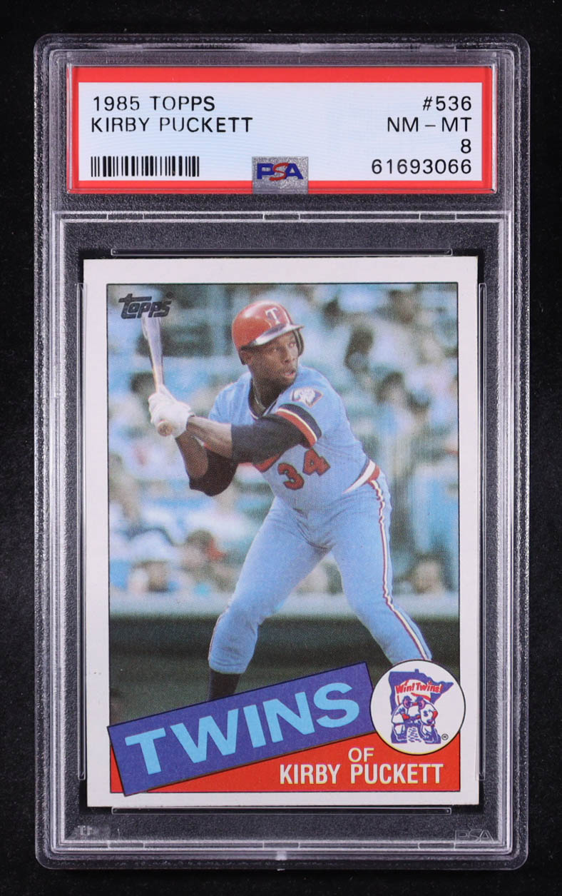 Kirby Puckett 1985 Topps #536 RC (PSA 8) at PristineAuction.com Kirby Puckett 1985 Topps #536 RC (PSA 8) at PristineAuction.com
