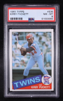 Kirby Puckett 1985 Topps #536 RC (PSA 8) at PristineAuction.com