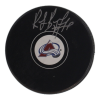 Ray Bourque Signed Avalanche Logo Hockey Puck (JSA) at PristineAuction.com