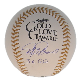 Rafael Palmeiro Signed Gold Glove Award Baseball Inscribed "3x GG" (JSA) at PristineAuction.com Rafael Palmeiro Signed Gold Glove Award Baseball Inscribed "3x GG" (JSA) at PristineAuction.com