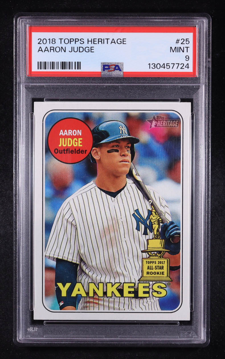 Aaron Judge 2018 Topps Heritage #25 (PSA 9) at PristineAuction.com Aaron Judge 2018 Topps Heritage #25 (PSA 9) at PristineAuction.com