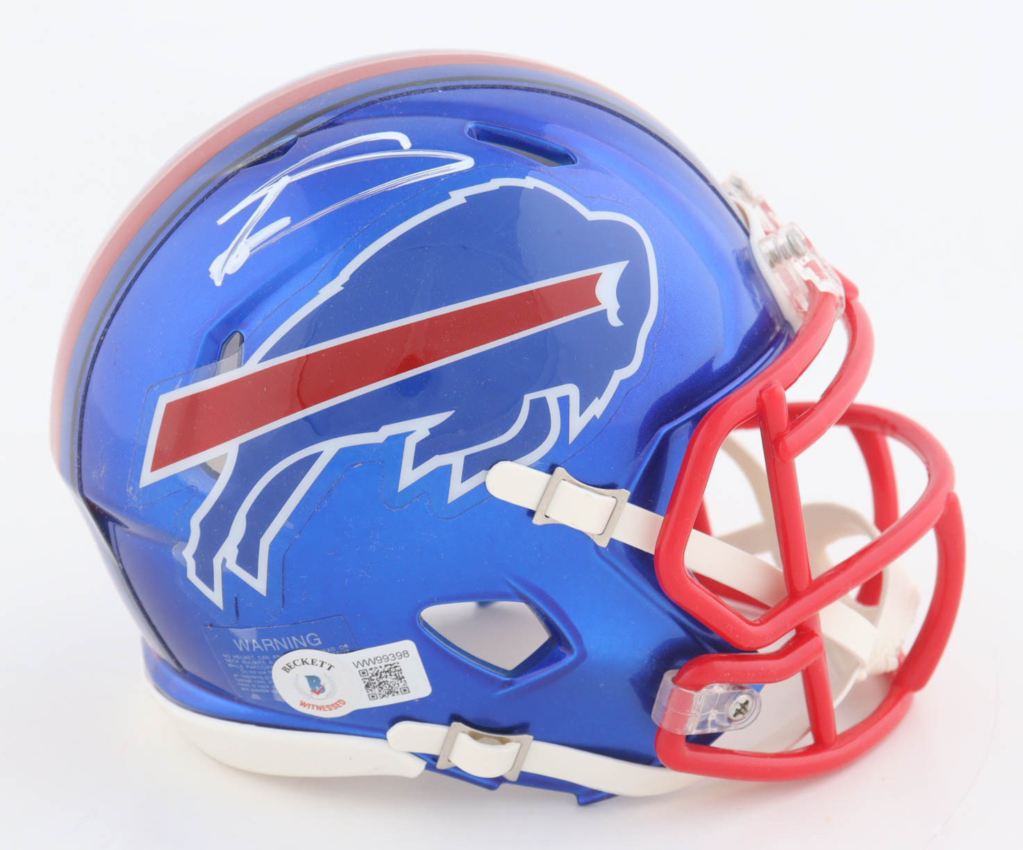 Stefon Diggs Signed Bills Flash Alternate Speed Mini Helmet (Beckett) at PristineAuction.com Stefon Diggs Signed Bills Flash Alternate Speed Mini Helmet (Beckett) at PristineAuction.com