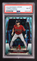 Corbin Carroll 2023 Bowman Chrome Aqua RayWave Refractors #5 #101/199 RC (PSA 8) at PristineAuction.com