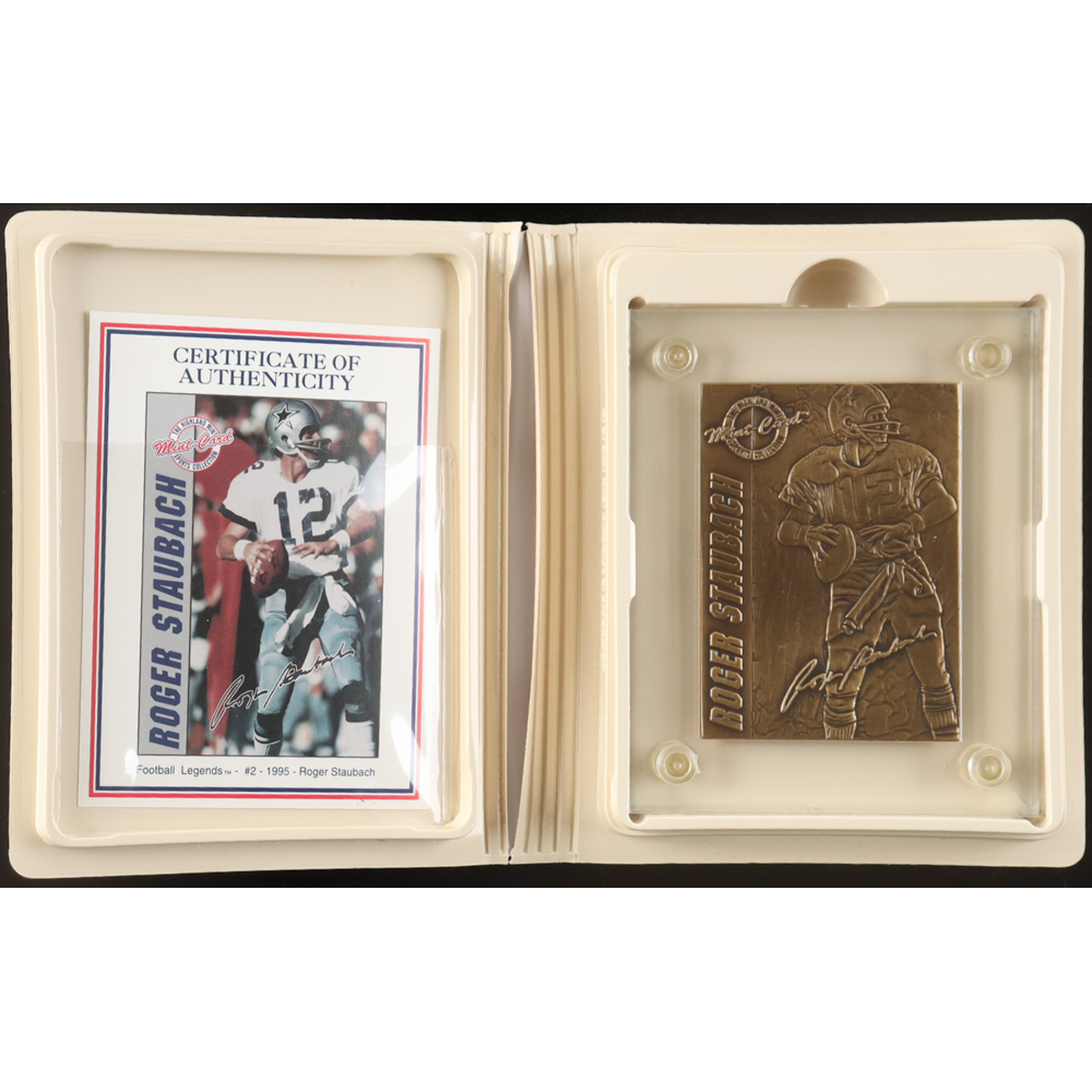 Roger Staubach 1995 Football Legends #2 1995 Highland Mint Bronze Mint-Card #1217/5,000 at PristineAuction.com