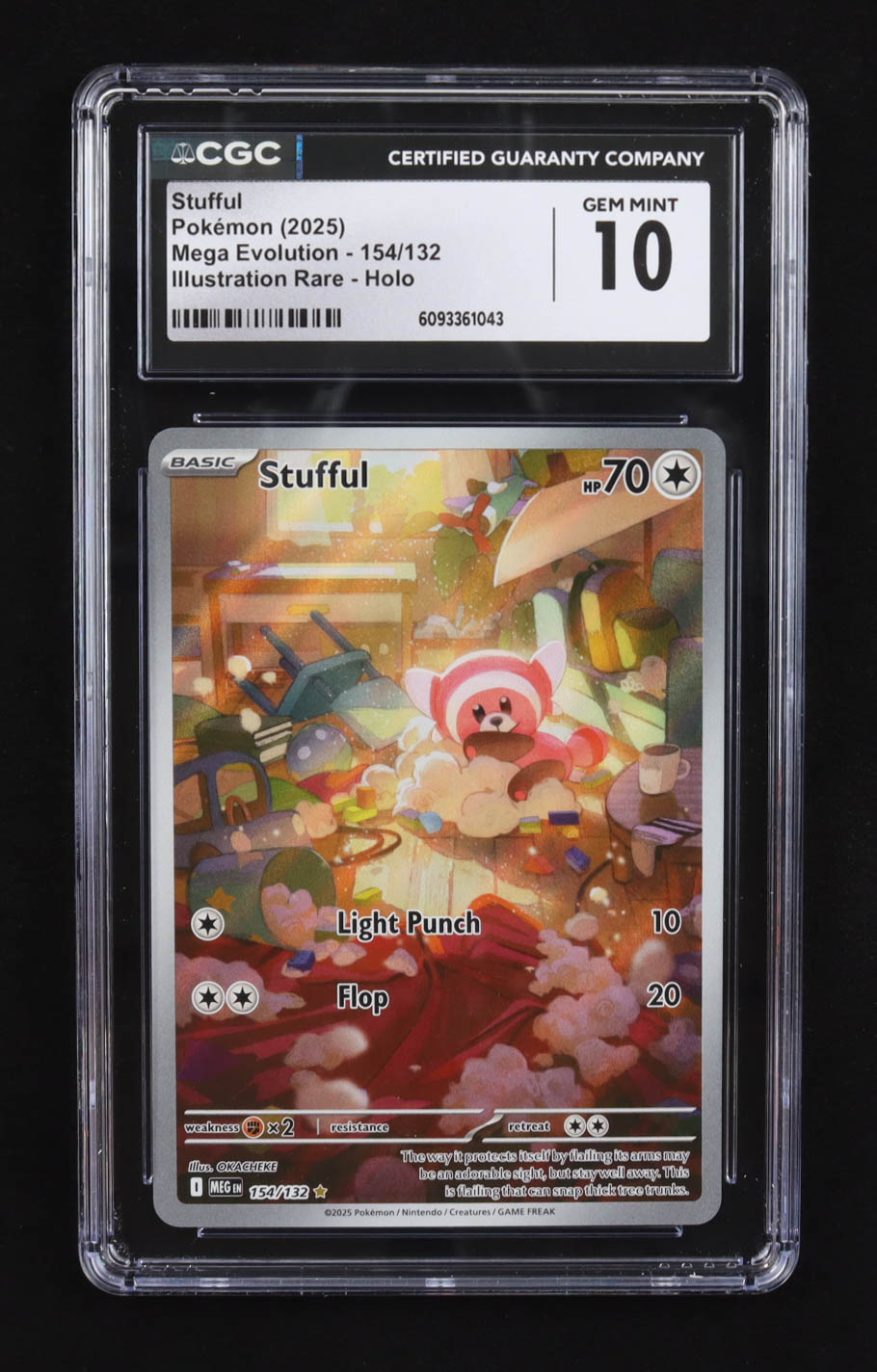 Stufful 2025 Pokemon TCG Mega Evolution #154 (CGC 10) at PristineAuction.com Stufful 2025 Pokemon TCG Mega Evolution #154 (CGC 10) at PristineAuction.com
