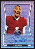 Jalen Hurts 2020 Leaf Metal Draft Portrait Prismatic Wave Silver #BAPJH1 #22/50 RC at PristineAuction.com