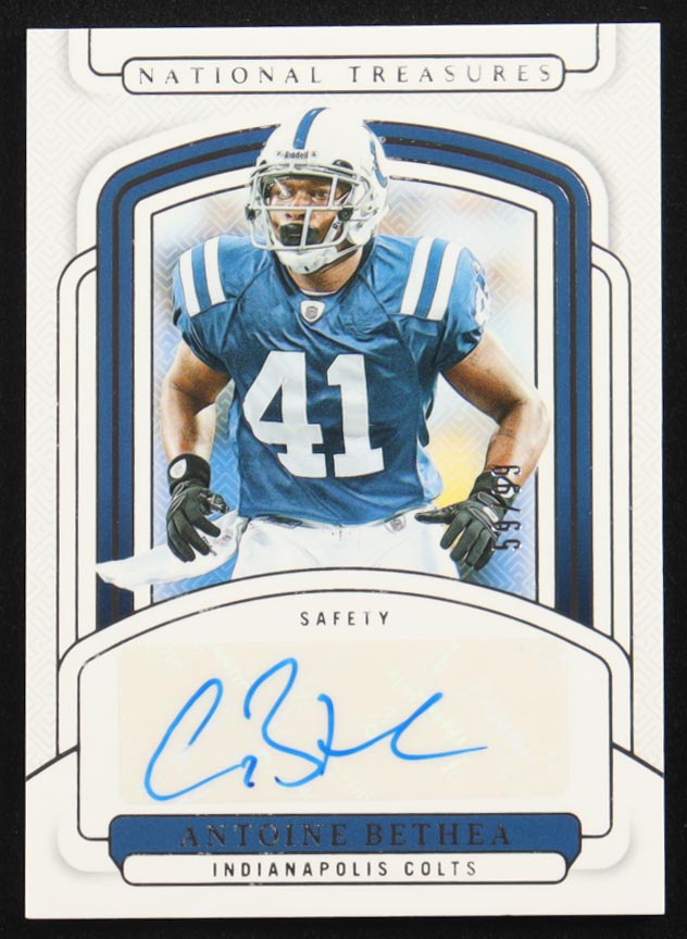 Antoine Bethea 2024 Panini National Treasures Signatures #67 #59/99 at PristineAuction.com Antoine Bethea 2024 Panini National Treasures Signatures #67 #59/99 at PristineAuction.com