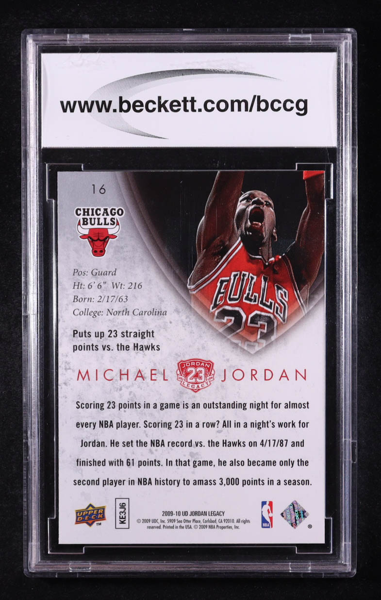 Michael Jordan 2009-10 Upper Deck Michael Jordan Legacy Collection Gold #16 (BCCG 10) at PristineAuction.com Michael Jordan 2009-10 Upper Deck Michael Jordan Legacy Collection Gold #16 (BCCG 10) at PristineAuction.com