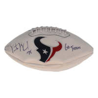 Vince Wilfork Signed Texans Logo Football Inscribed "Go Texans" (Fanatics) at PristineAuction.com