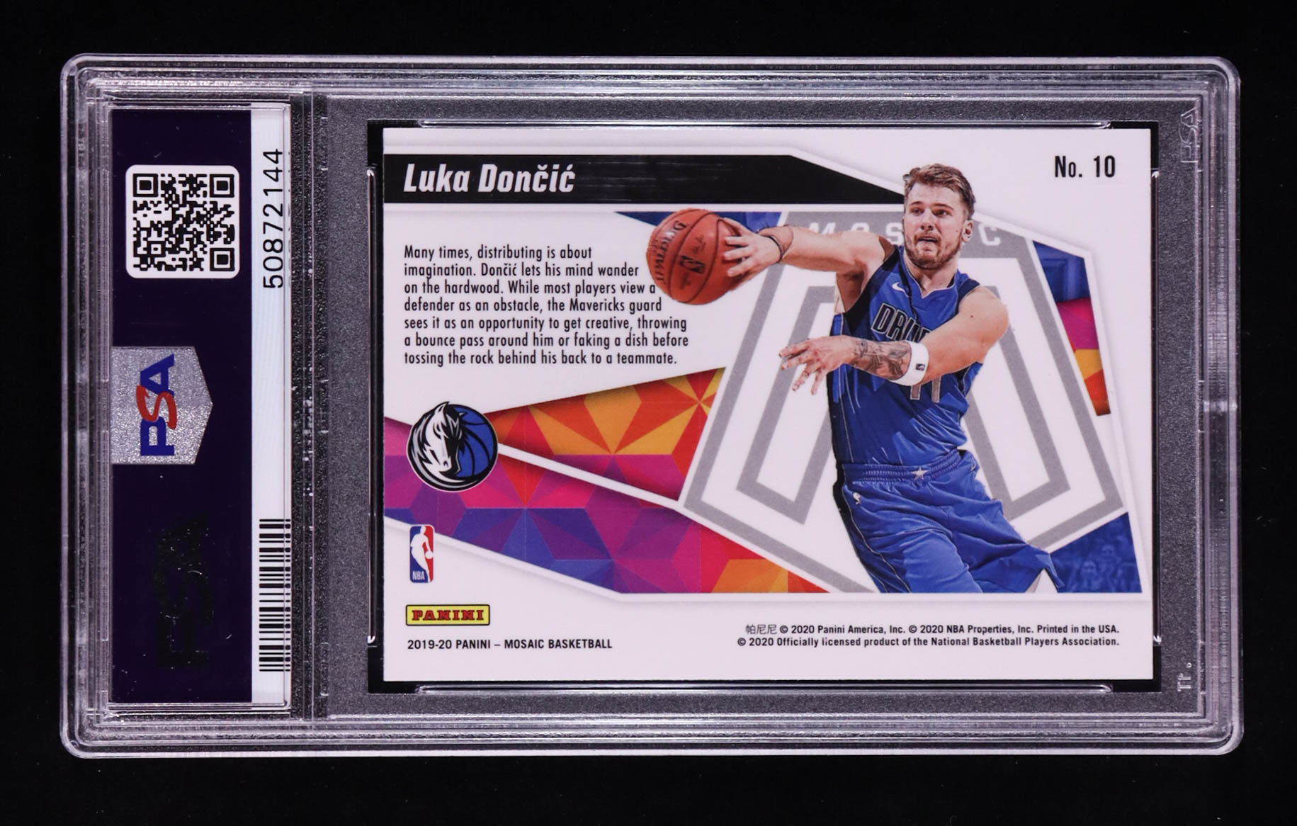 Luka Doncic 2019-20 Panini Mosaic Give and Go #10 (PSA 10) at PristineAuction.com Luka Doncic 2019-20 Panini Mosaic Give and Go #10 (PSA 10) at PristineAuction.com