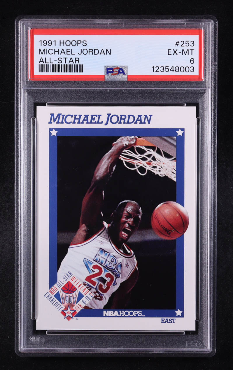 Michael Jordan 1991-92 Hoops #253 AS (PSA 6) at PristineAuction.com Michael Jordan 1991-92 Hoops #253 AS (PSA 6) at PristineAuction.com