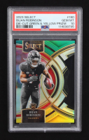 BIjan Robinson 2023 Select Die-Cut Green & Yellow Prizm #180 RC (PSA 10) at PristineAuction.com
