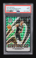Victor Wembanyama 2023-24 Panini Mosaic Give and Go Mosaic Green #12 RC (PSA 9) at PristineAuction.com