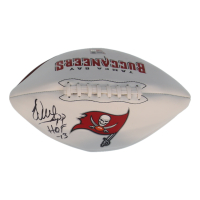 Warren Sapp Signed Buccaneers Logo Football Inscribed "HOF -13" (Fanatics) at PristineAuction.com