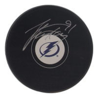 Steven Stamkos Signed Lightning Logo Hockey Puck (Fanatics) at PristineAuction.com