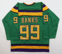 Vincent Larusso Signed "The Mighty Ducks" Jersey Inscribed "Banks" (JSA) at PristineAuction.com