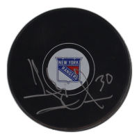 Henrik Lundqvist Signed Rangers Logo Hockey Puck (Fanatics) at PristineAuction.com