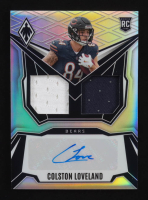 Colston Loveland 2025 Panini Phoenix Dual Rookie Patch Autographs Silver #11 #087/149 RC at PristineAuction.com