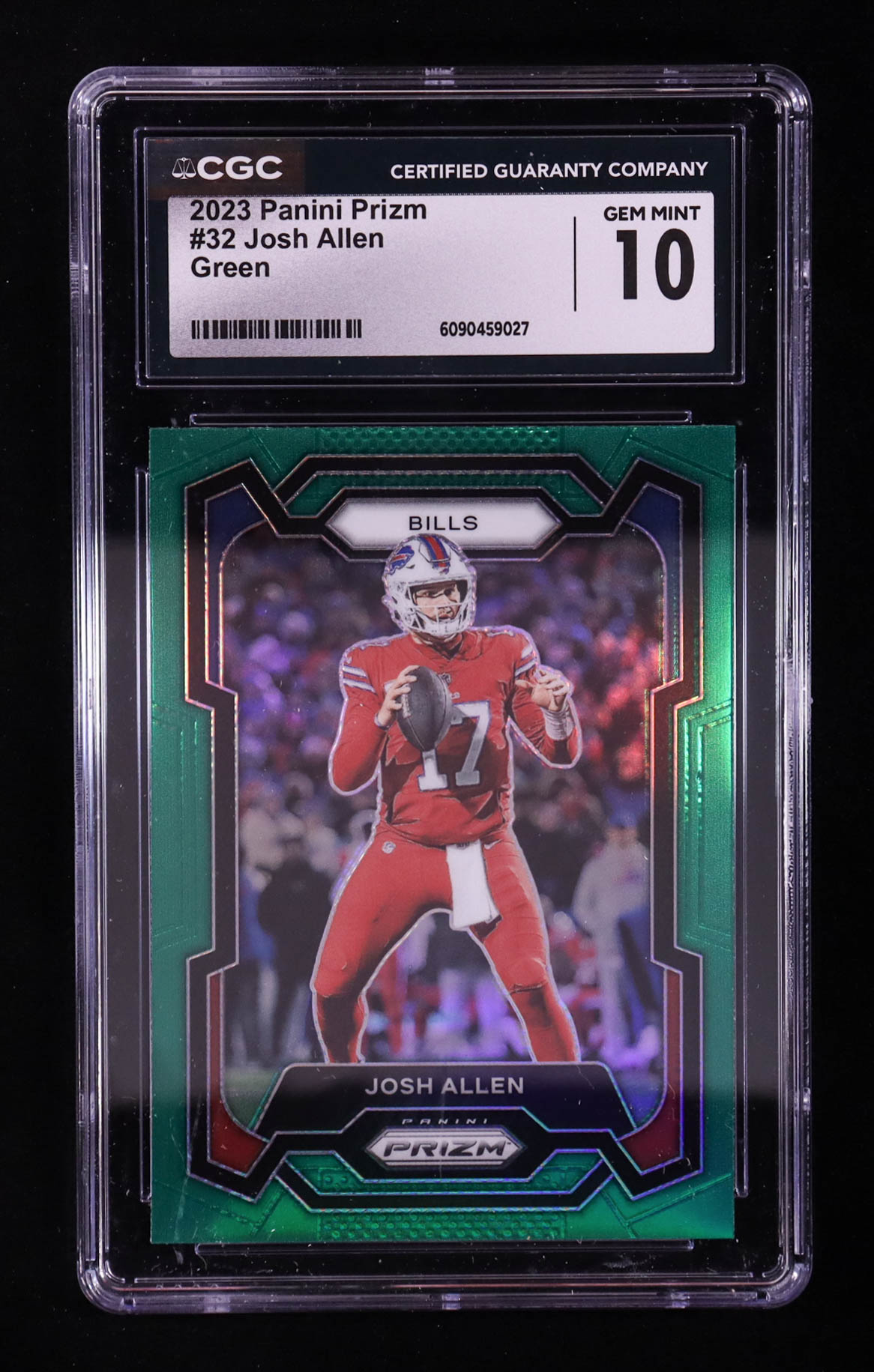 Josh Allen 2023 Panini Prizm Prizms Green #32 (CGC 10) at PristineAuction.com Josh Allen 2023 Panini Prizm Prizms Green #32 (CGC 10) at PristineAuction.com