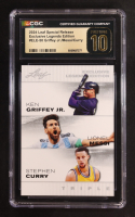 Ken Griffey Jr. / Lionel Messi / Stephen Curry 2024 Leaf Special Release Exclusive Legends Edition #ELE50 (CGC 10 | Pristine Black Label) at PristineAuction.com