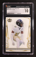 Travis Hunter 2023 Leaf Trinity Mega Box #56 RC (CGC 10) at PristineAuction.com