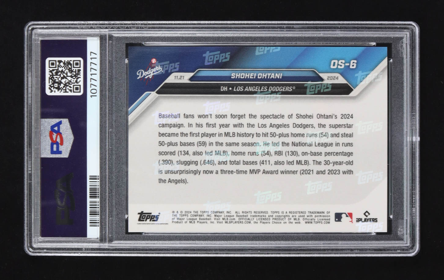 Shohei Ohtani 2024 Topps Now Offseason #OS6 (PSA 10) at PristineAuction.com Shohei Ohtani 2024 Topps Now Offseason #OS6 (PSA 10) at PristineAuction.com