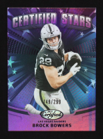 Brock Bowers 2025 Certified Certified Stars Mirror Purple #5 #149/299 at PristineAuction.com