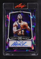 Magic Johnson 2025 Leaf Sports Heroes Autographs Purple Crystal #BAMJ1 #15/15 at PristineAuction.com