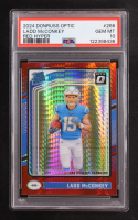 Ladd McConkey 2024 Donruss Optic Red Hyper #266 RR RC (PSA 10) at PristineAuction.com