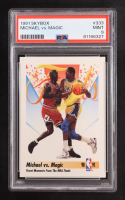 Magic Johnson / Michael Jordan 1991-92 SkyBox #333 FIN (PSA 9) at PristineAuction.com