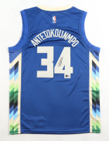 Giannis Antetokounmpo Signed Bucks Nike Authentic Jersey (Beckett) at PristineAuction.com