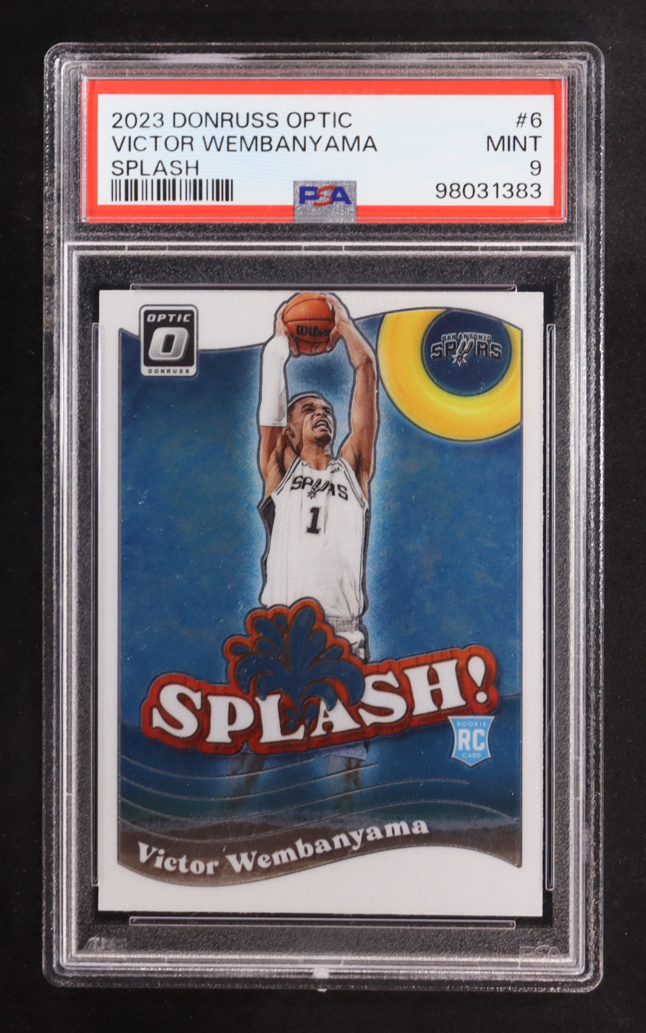 Victor Wembanyama 2023-24 Donruss Optic Splash #6 RC (PSA 9) at PristineAuction.com Victor Wembanyama 2023-24 Donruss Optic Splash #6 RC (PSA 9) at PristineAuction.com