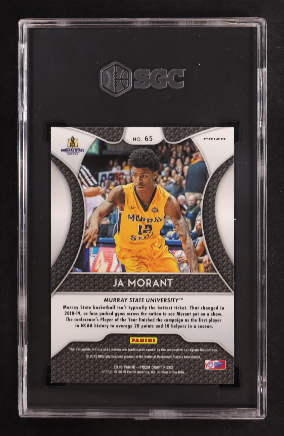 Ja Morant 2019-20 Panini Prizm Draft Picks Prizms Silver #65 RC (SGC 9) at PristineAuction.com Ja Morant 2019-20 Panini Prizm Draft Picks Prizms Silver #65 RC (SGC 9) at PristineAuction.com