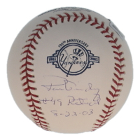 Ron Guidry Signed LE OML Baseball Inscribed "#49 Retired 8/23/03" (Beckett) at PristineAuction.com
