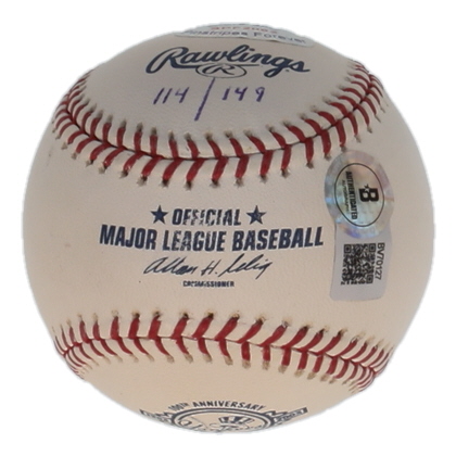 Ron Guidry Signed LE OML Baseball Inscribed "#49 Retired 8/23/03" (Beckett) at PristineAuction.com Ron Guidry Signed LE OML Baseball Inscribed "#49 Retired 8/23/03" (Beckett) at PristineAuction.com