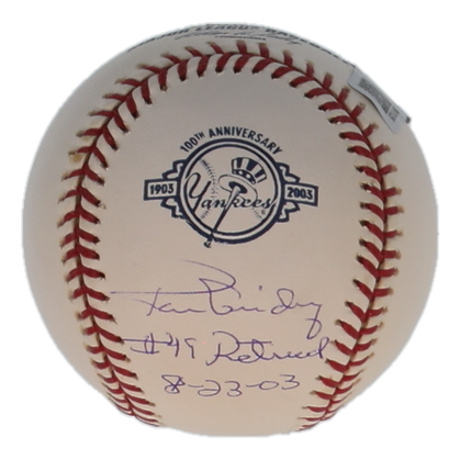 Ron Guidry Signed LE OML Baseball Inscribed "#49 Retired 8/23/03" (Beckett) at PristineAuction.com Ron Guidry Signed LE OML Baseball Inscribed "#49 Retired 8/23/03" (Beckett) at PristineAuction.com