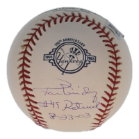 Ron Guidry Signed LE OML Baseball Inscribed "#49 Retired 8/23/03" (Beckett) at PristineAuction.com