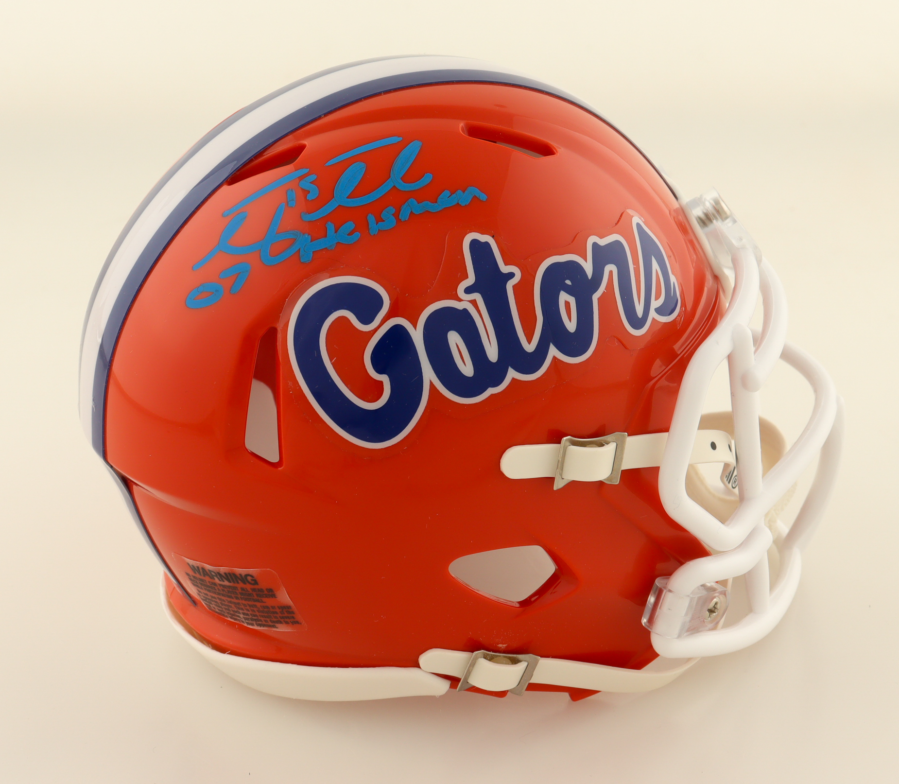 Tim Tebow Signed Florida Gators Speed Mini Helmet Inscribed "07 Heisman" (Tebow) at PristineAuction.com Tim Tebow Signed Florida Gators Speed Mini Helmet Inscribed "07 Heisman" (Tebow) at PristineAuction.com