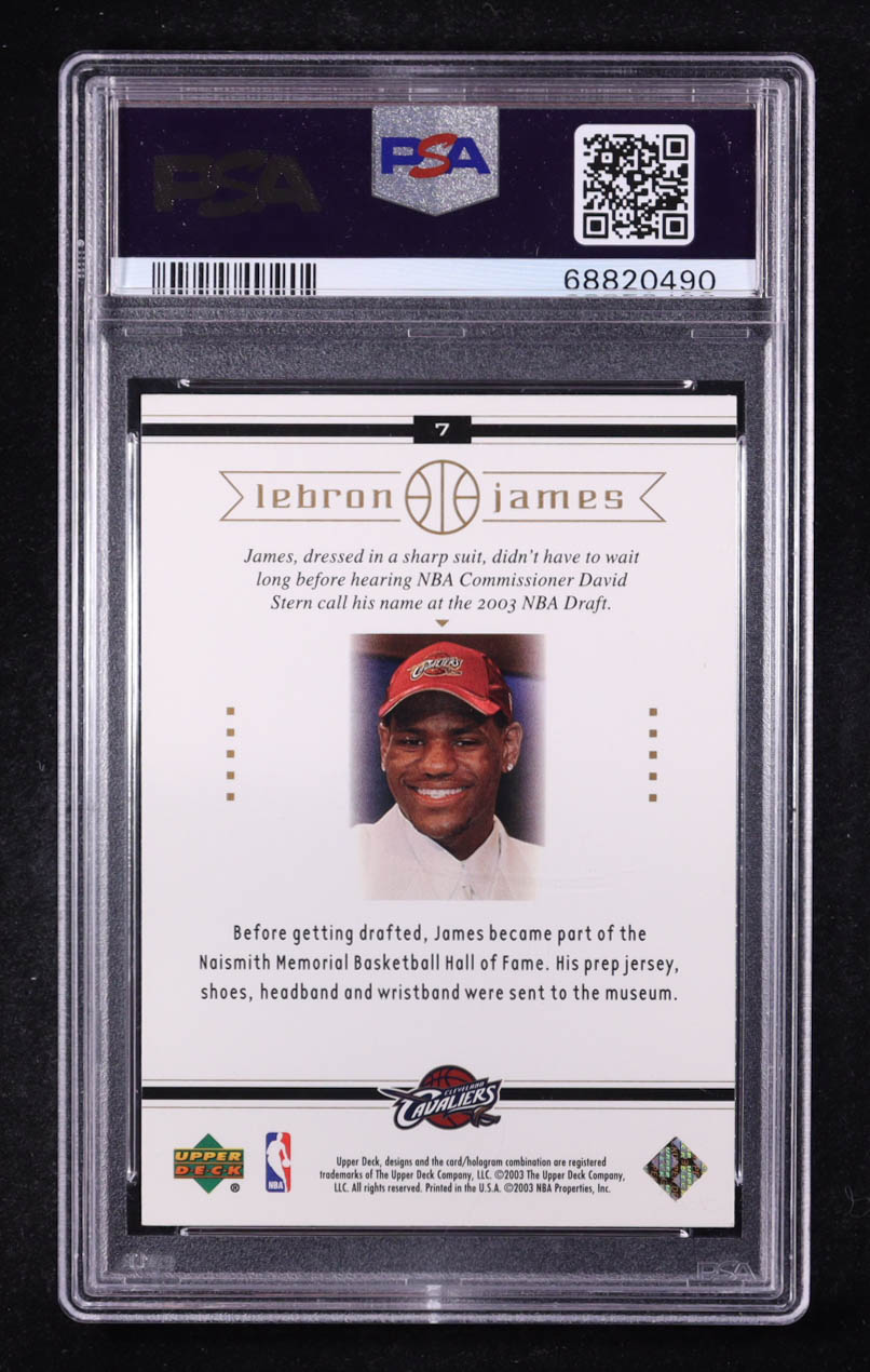 LeBron James 2003 Upper Deck LeBron James Box Set #7 High School Superstar RC (PSA 9) at PristineAuction.com LeBron James 2003 Upper Deck LeBron James Box Set #7 High School Superstar RC (PSA 9) at PristineAuction.com