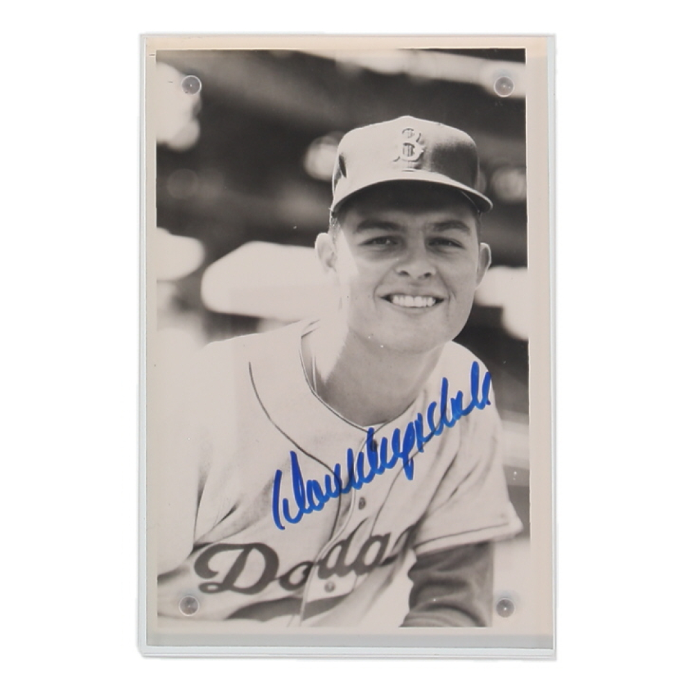 Don Drysdale Signed Dodgers 4x6 Encapsulated Photo (PSA) at PristineAuction.com