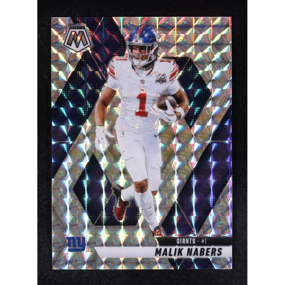Malik Nabers 2025 Panini Mosaic Mosaic #100 at PristineAuction.com