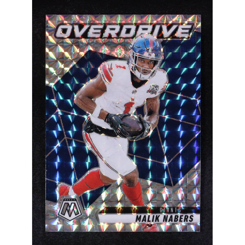 Malik Nabers 2025 Panini Mosaic Overdrive Mosaic #6 at PristineAuction.com