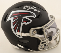 Drake London Signed Falcons Mid-Size SpeedFlex Helmet With Visor (Fanatics) at PristineAuction.com