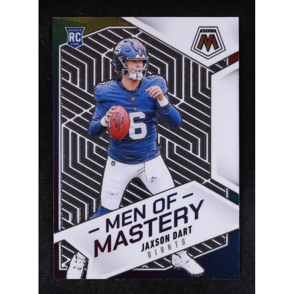 Jaxson Dart 2025 Panini Mosaic Men of Mastery #20 RC at PristineAuction.com