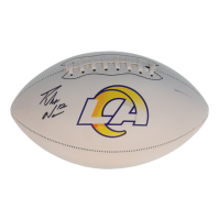 Puka Nacua Signed Rams Logo Football (Fanatics) at PristineAuction.com