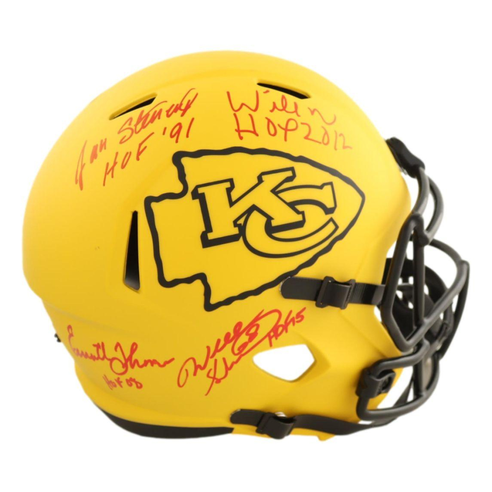 Kc Rave Kansas City Chiefs Full-Size Rave Alternate Speed Helmet Signed by (4 ...