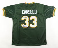 Jose Canseco Signed Jersey Inscribed "86 AL ROY" & "88 AL MVP" (Beckett) at PristineAuction.com