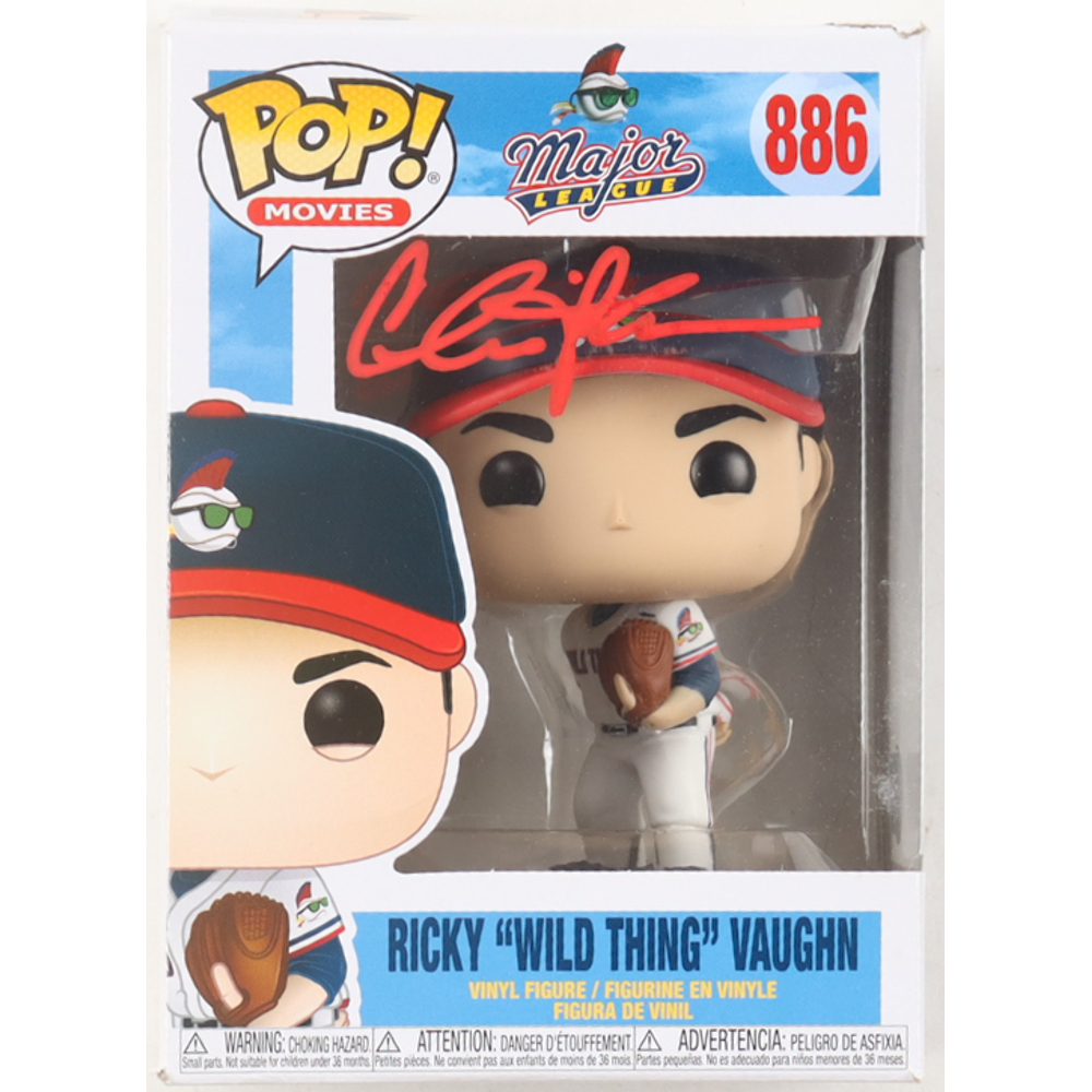 Charlie Sheen Signed "Major League" #886 Ricky 'Wild Thing' Vaughn Funko Pop! Vinyl Figure (Beckett) at PristineAuction.com