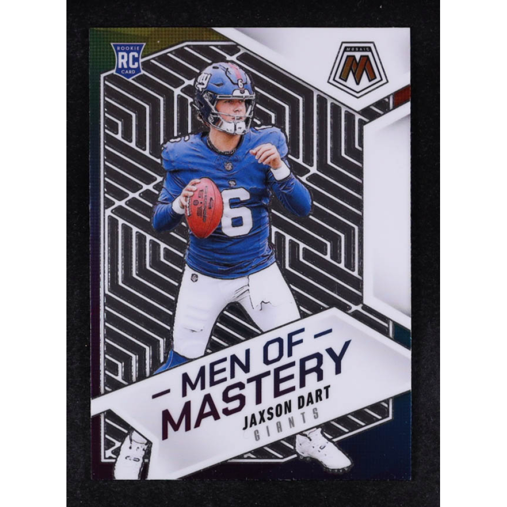 Jaxson Dart 2025 Panini Mosaic Men of Mastery #20 RC at PristineAuction.com