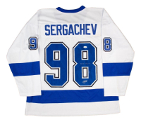Mikhail Sergachev Signed Jersey Inscribed "2x SC Champs" (JSA) at PristineAuction.com
